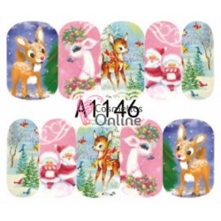 Stickere cu Apa pentru unghii cod A1146 - Sarbatori de Iarna